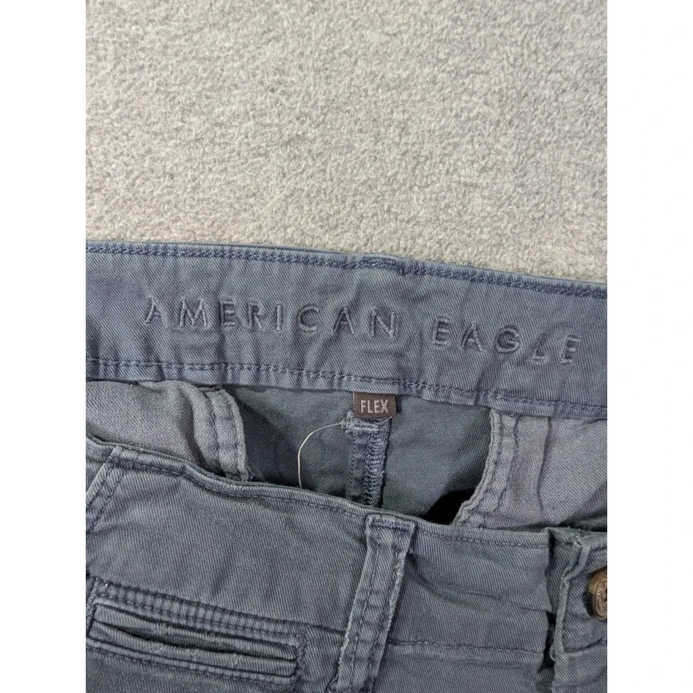 American Eagle Flex Chino Shorts Men's 33 Blue Stretch Casual Preppy Golf